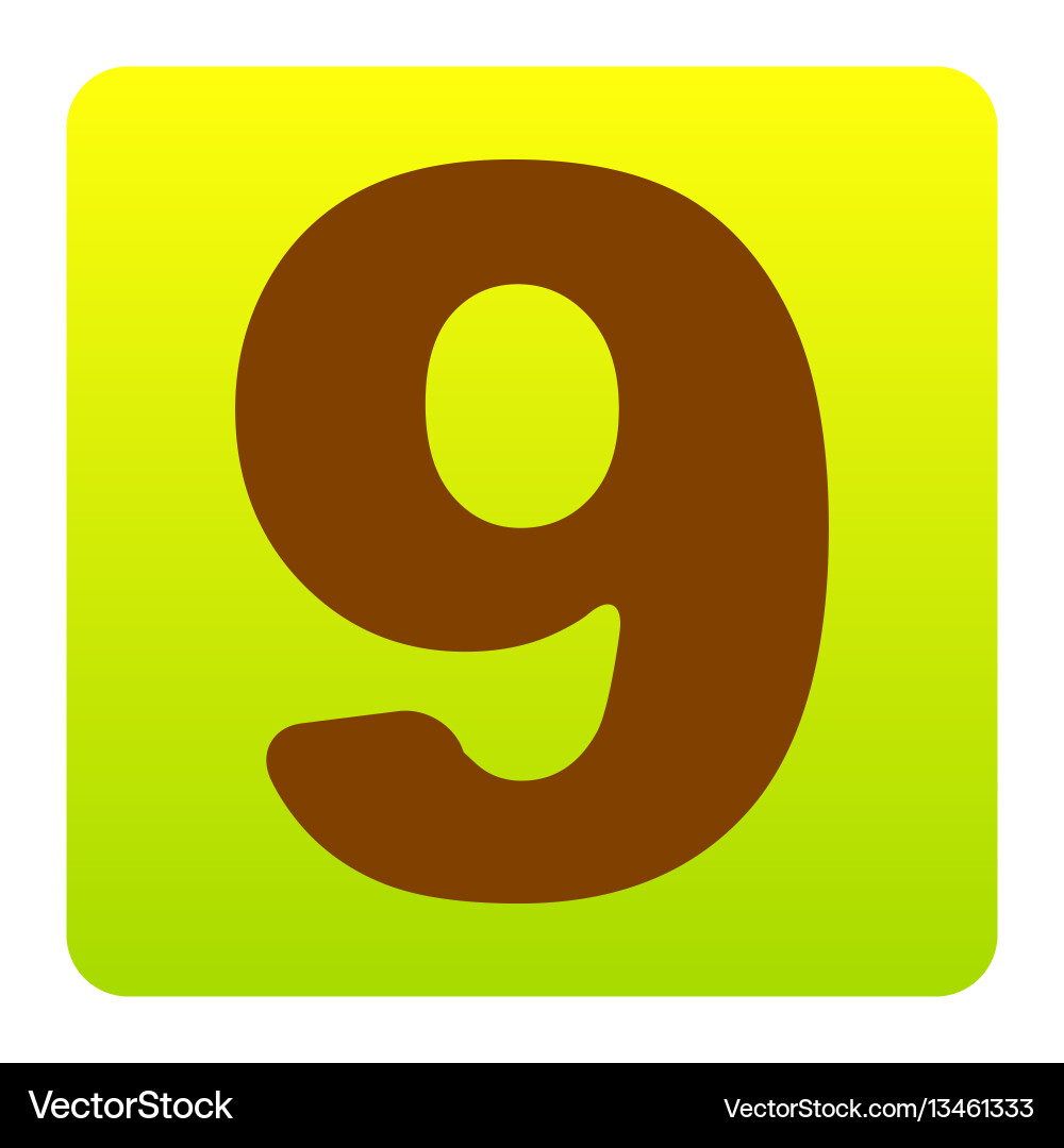 Number 9 sign design template element vector image