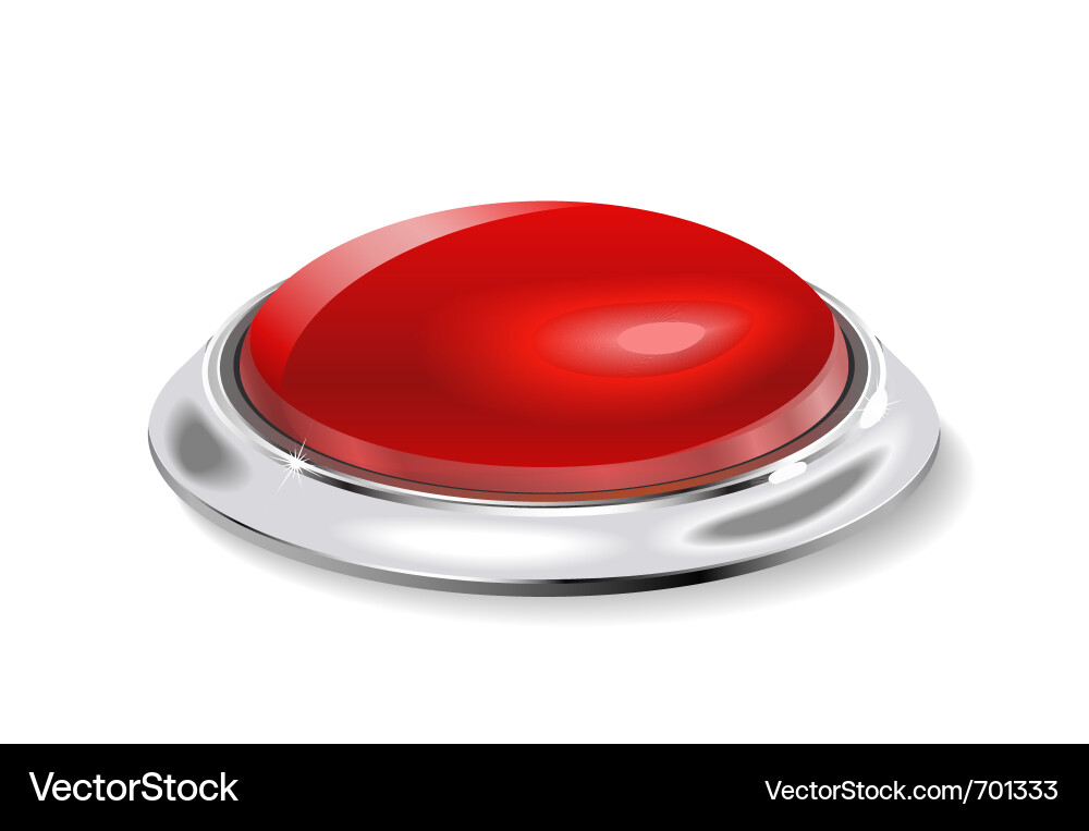 Red button control vector image