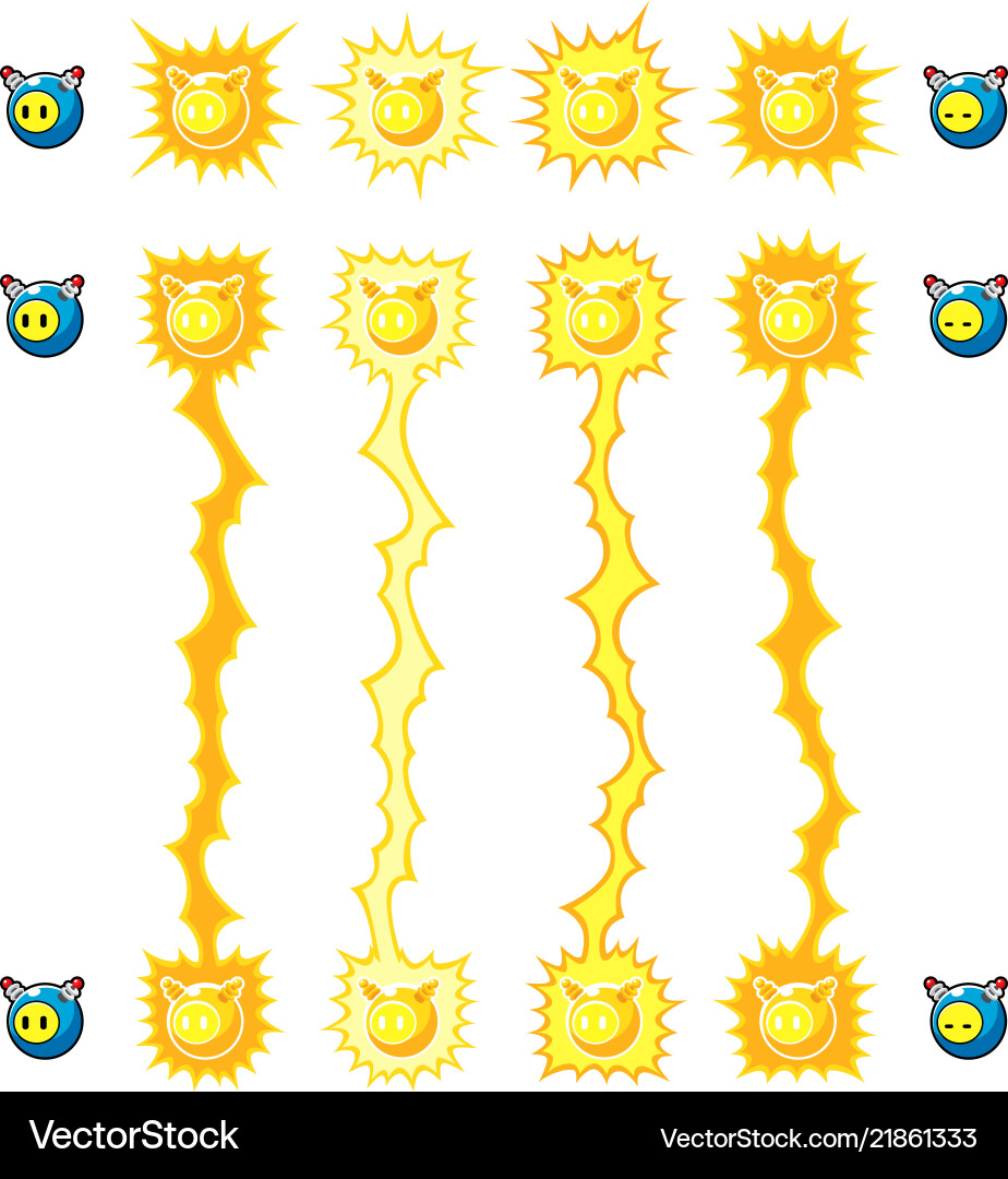 Robot Enemy Sprite Sheets - Action Game vector image