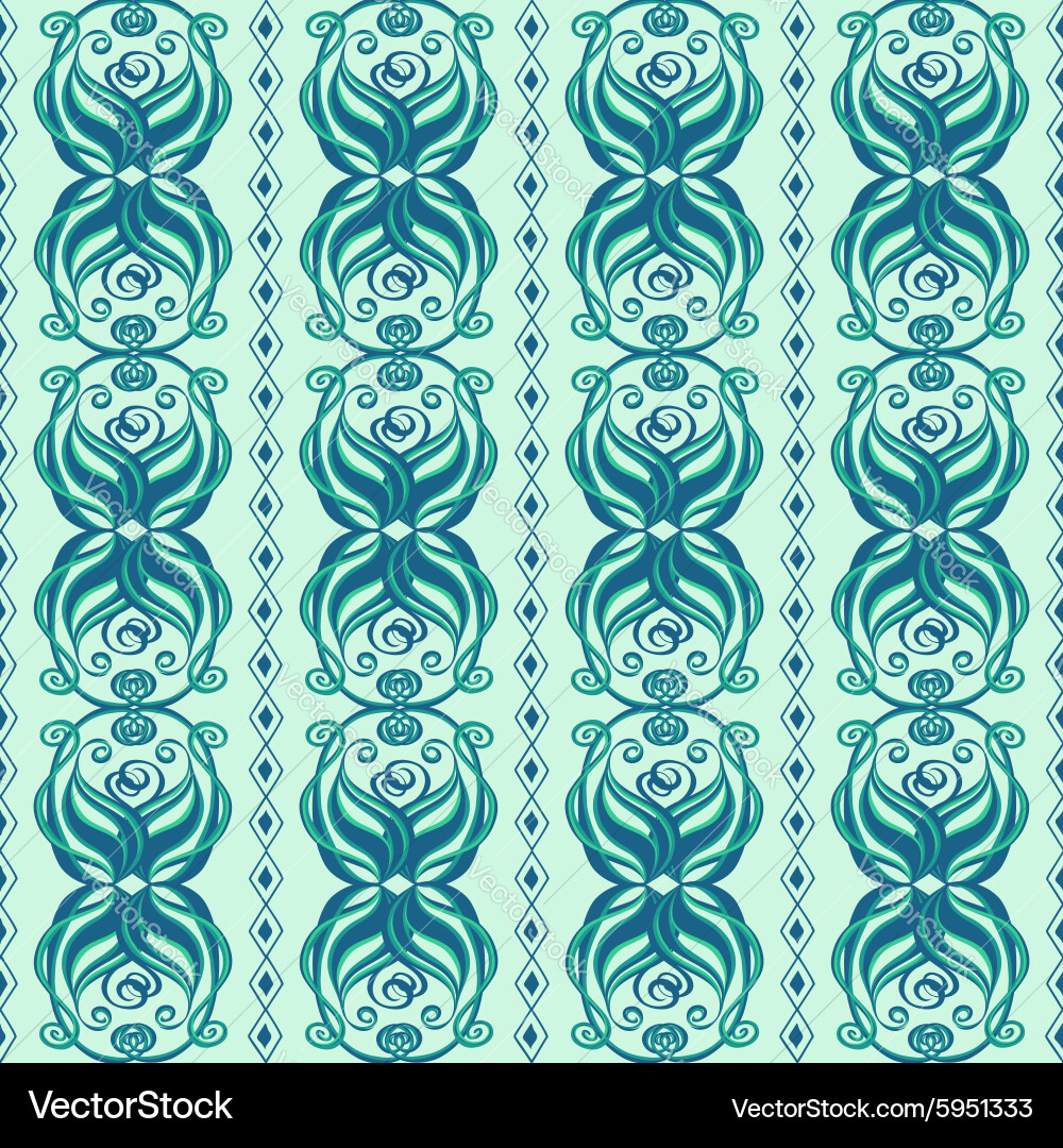 Seamless abstract pattern of wavy ornament Vector Image