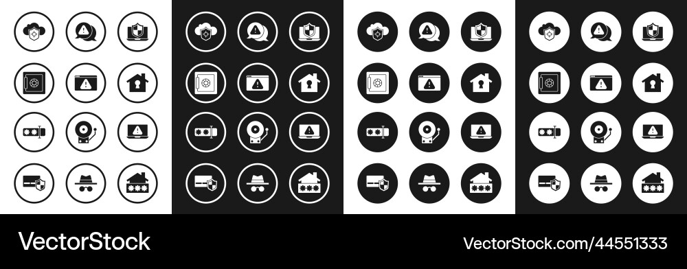 Set laptop protected with shield browser Set laptop protected with shield browser Vector Image