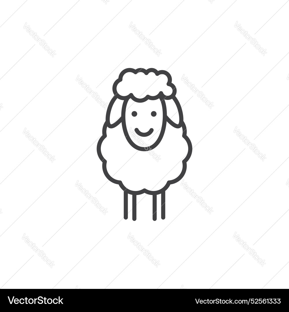 Sheep icon set on white background Sheep icon set on white background Vector Image
