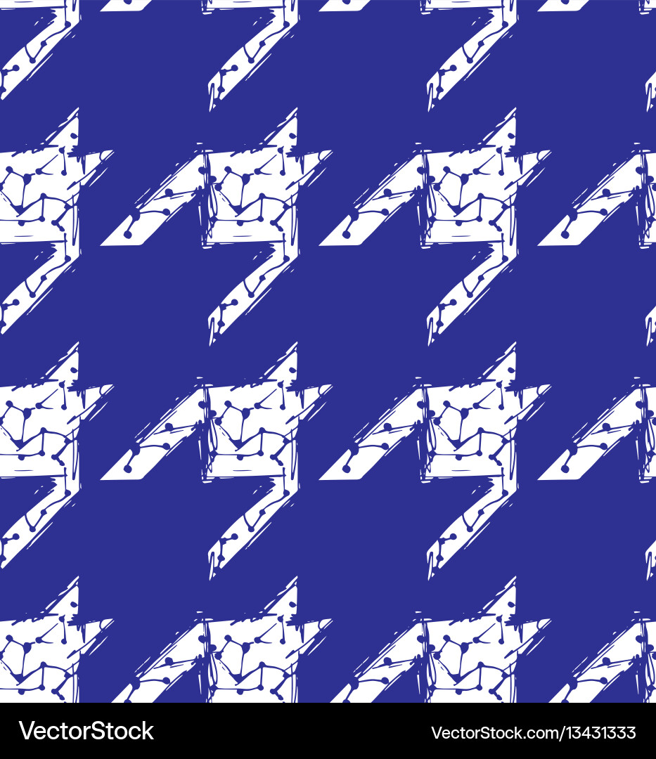 Sketchy Houndstooth Pattern vector image
