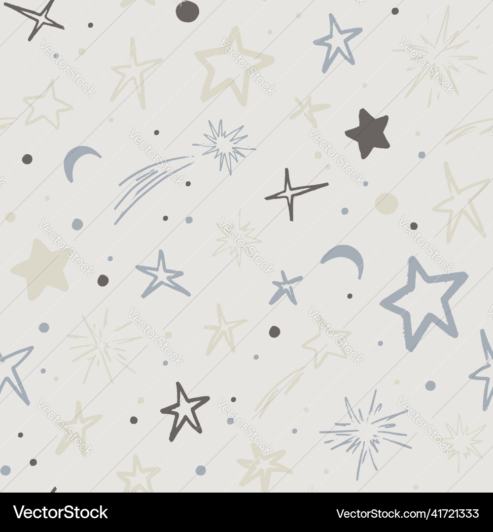 Space seamless pattern with planets comets Space seamless pattern with planets comets vector image