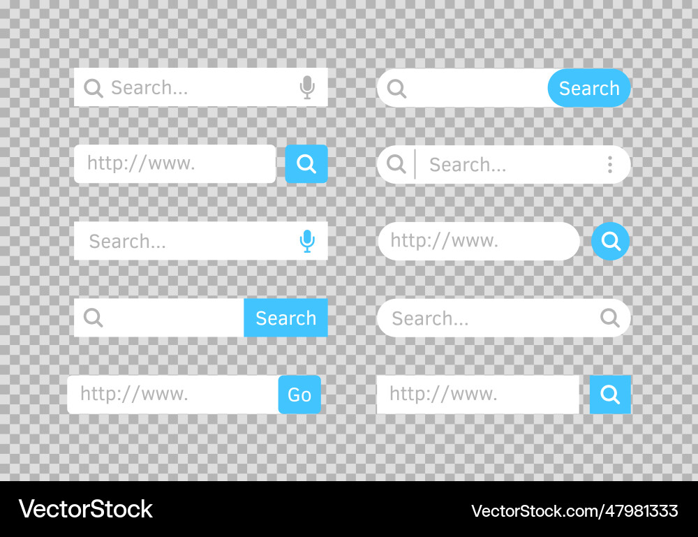 Suchleiste Webseite ui set search element Suchleiste Webseite ui set search element vektorbild