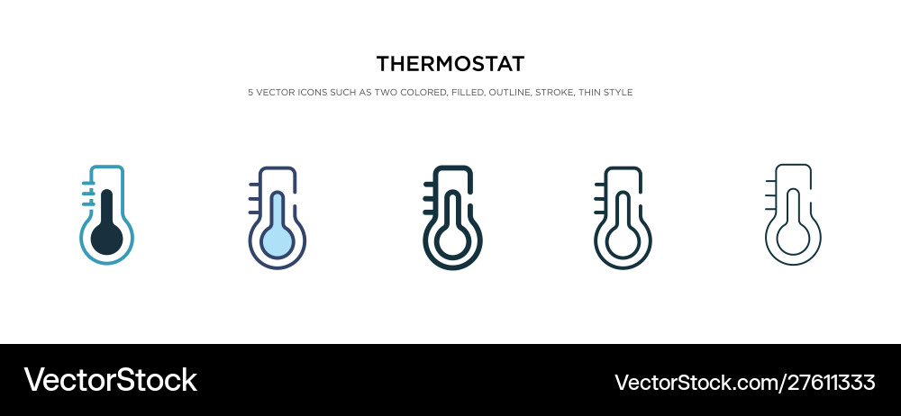 Thermostat icon in different style two colored Thermostat icon in different style two colored vector image