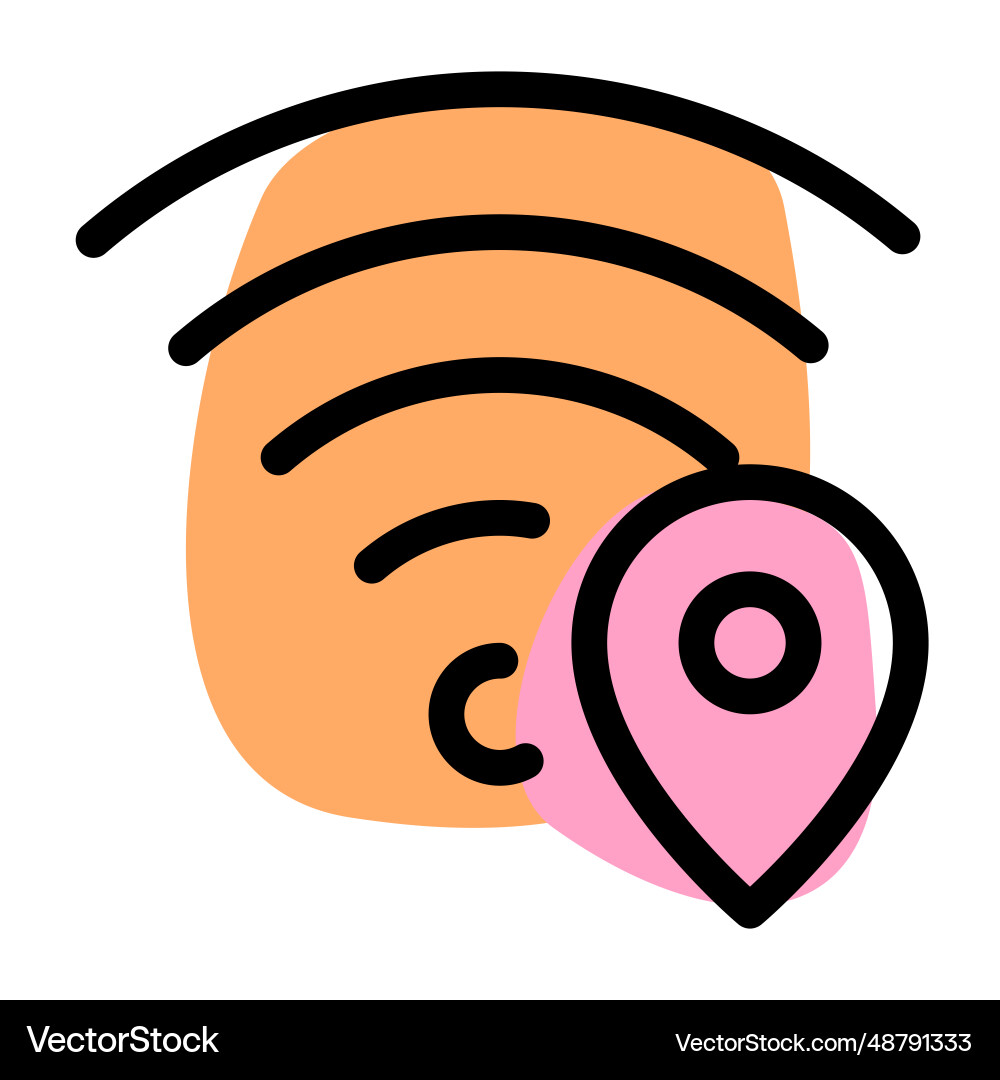 Tracking location easily with wireless connection vector image