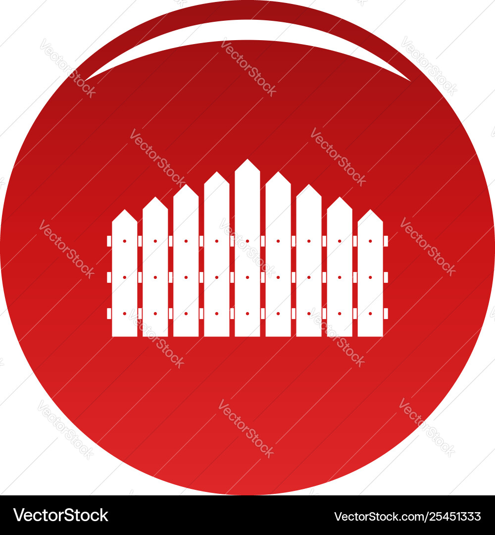Triangular fence icon red Vector Image