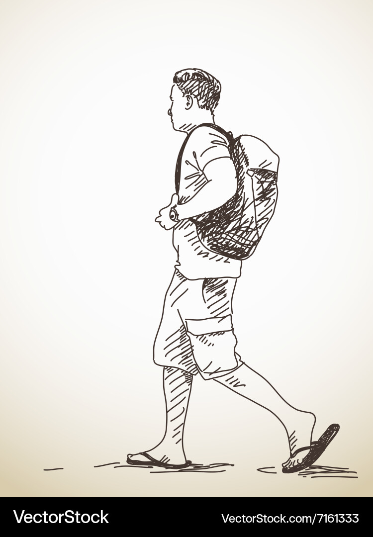 Walking man Royalty Free Vector Image - VectorStock