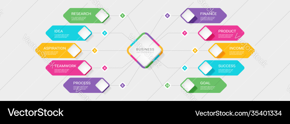 3D Infographic Steps Template Royalty Free Vector Image