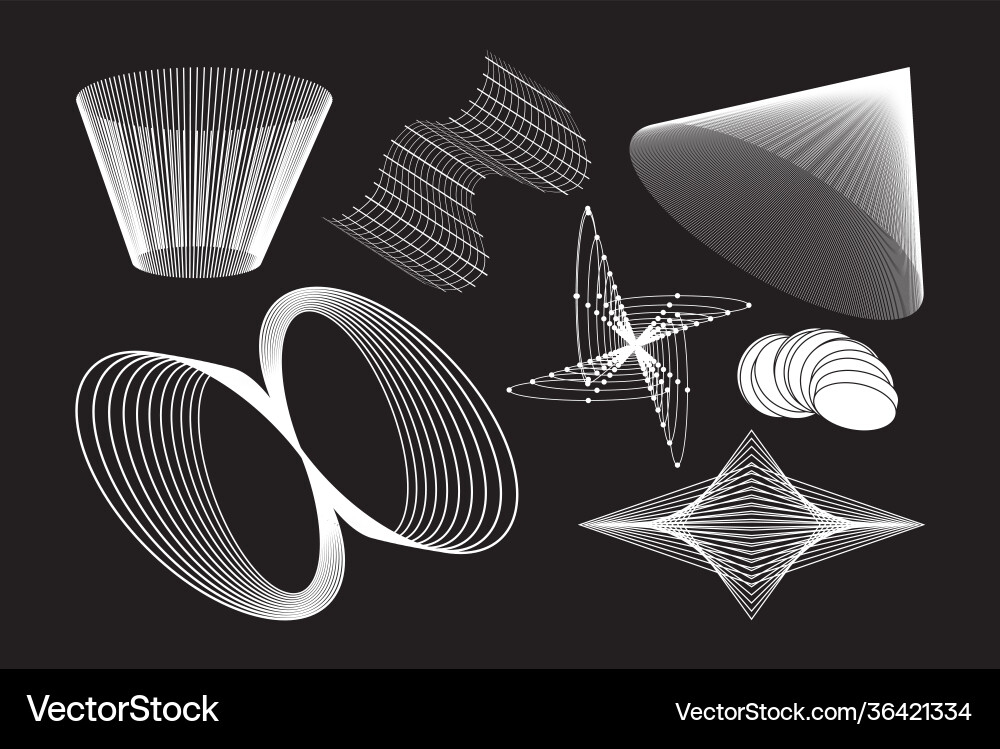 Abstract geometric shapes set transition effect Abstract geometric shapes set transition effect vector image