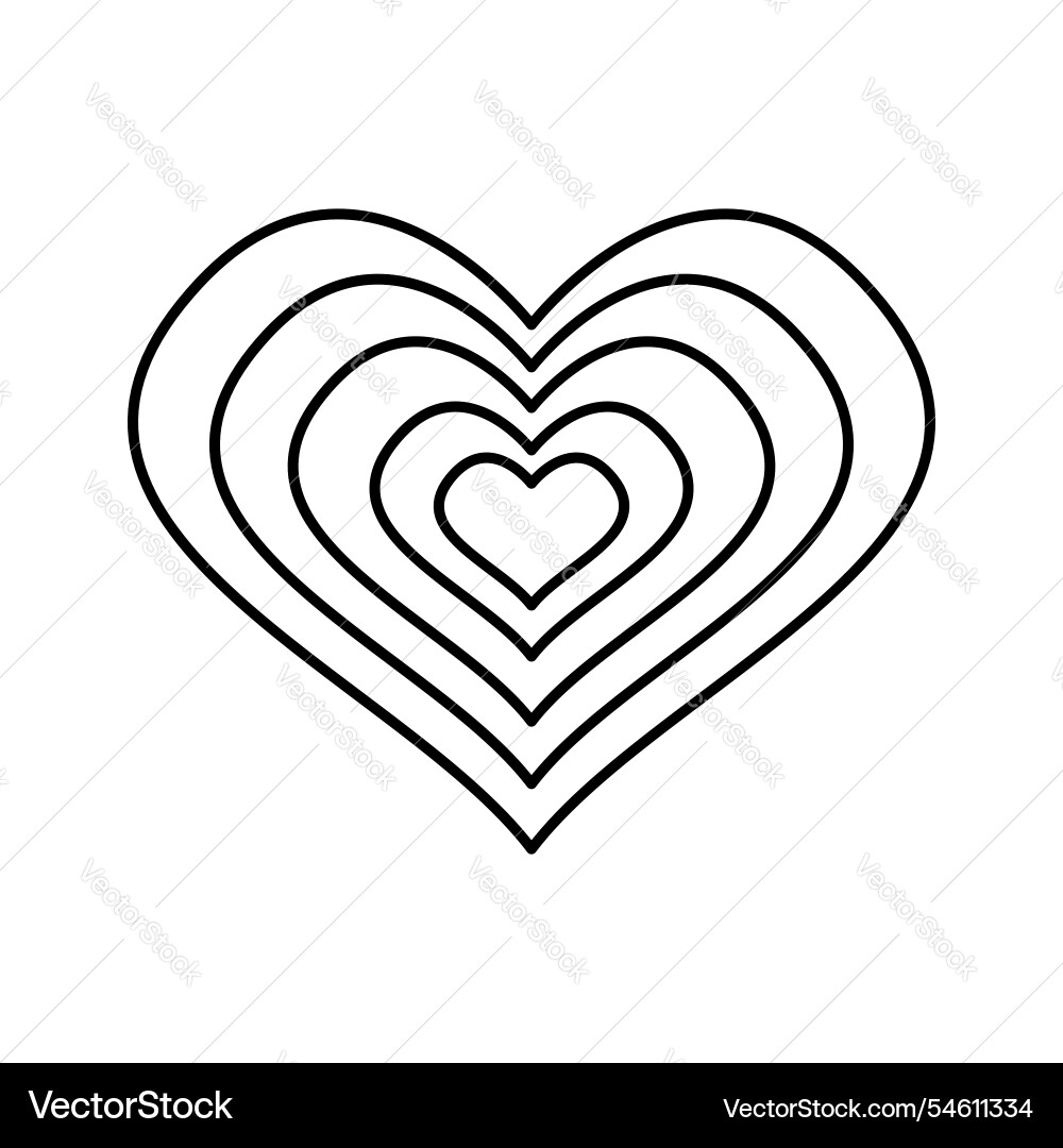 Abstract geometric y2k shape repeating concentric vector image
