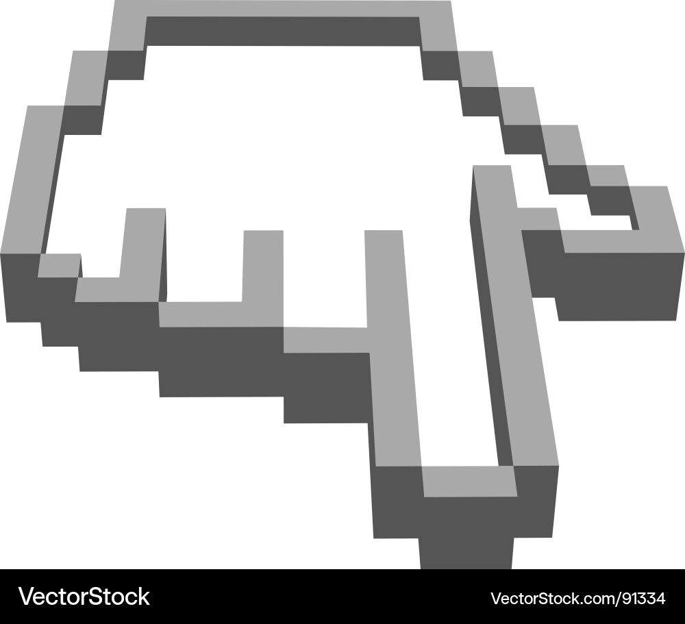 Computer Cursor Hand Icon vector image