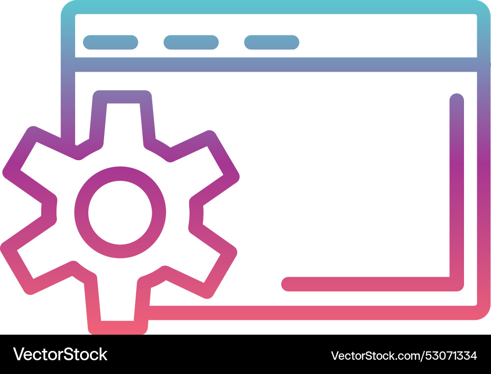 Content management line gradient design vector image
