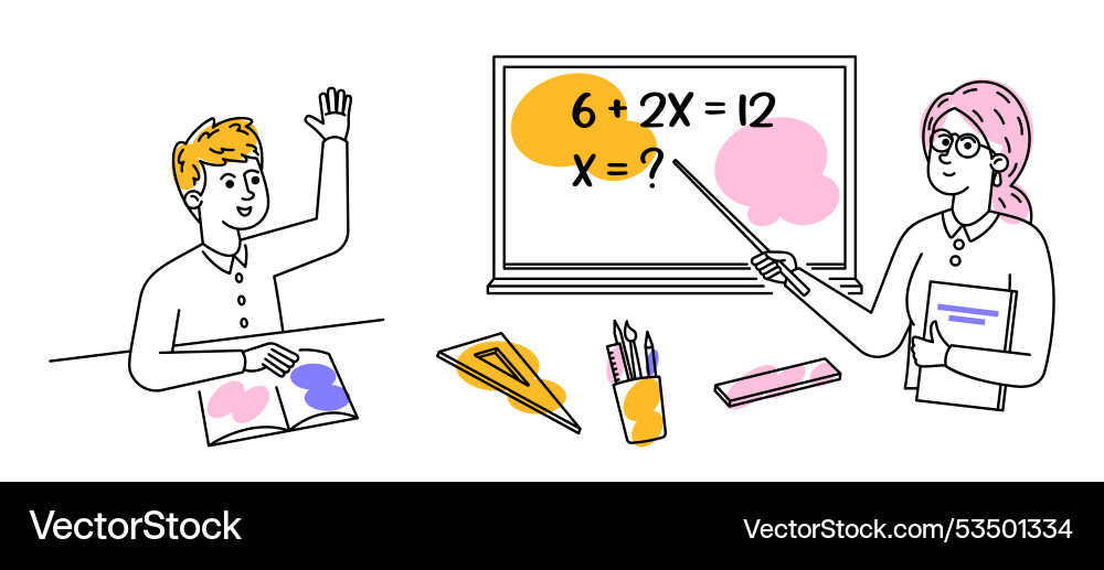 Doodle depicting a classroom – Royalty-Free Vector | VectorStock