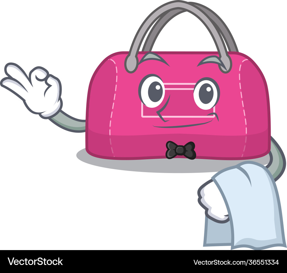Ein Cartoon Bild Frau Sporttasche Kellner Ein Cartoon Bild Frau Sporttasche Kellner vektorbild