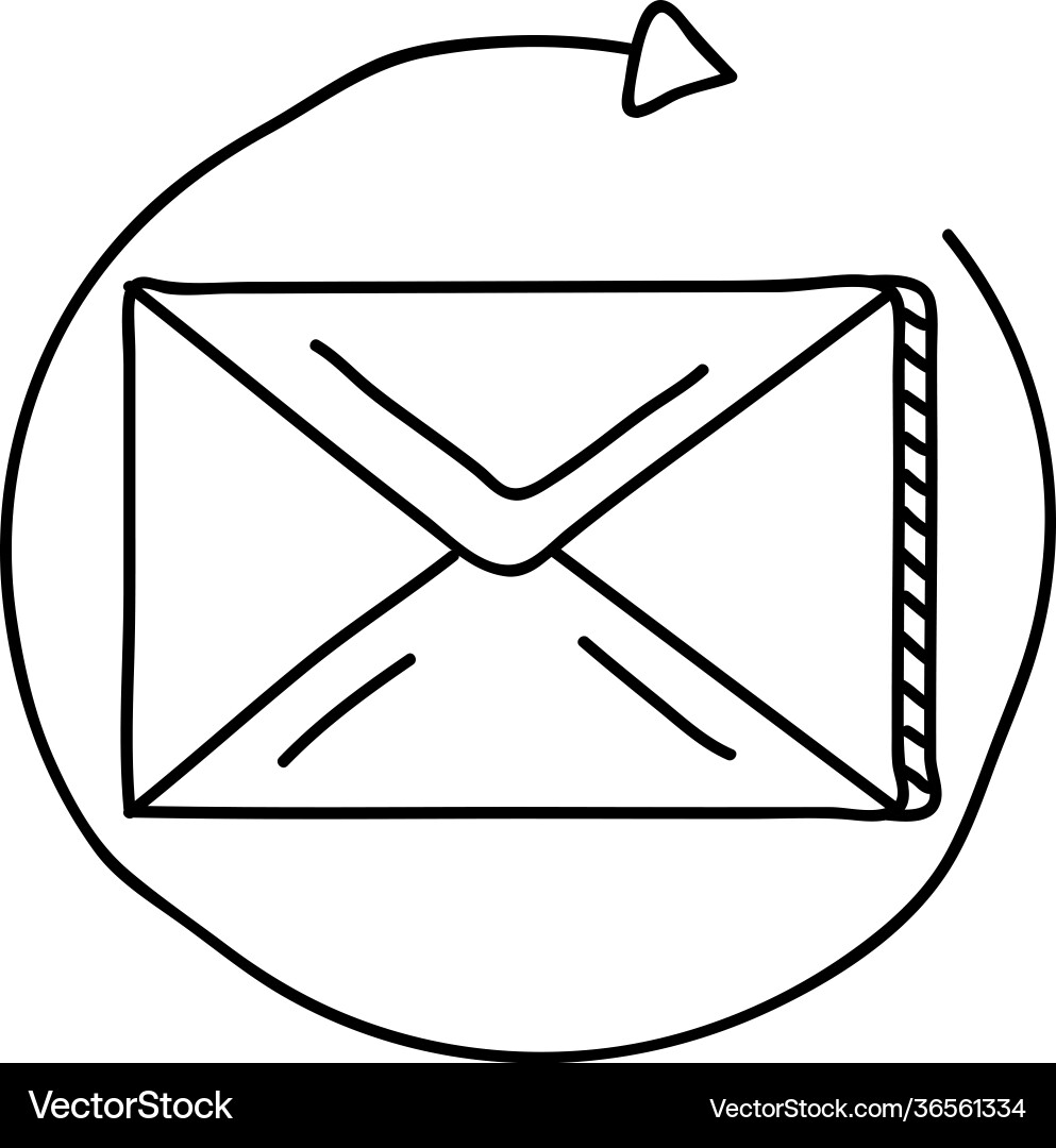 Envelope and arrow Vector Image
