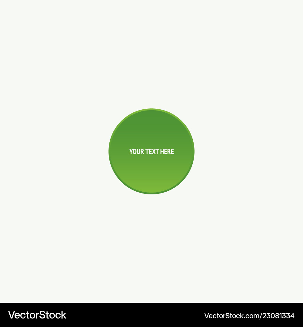 Green button with text vector image