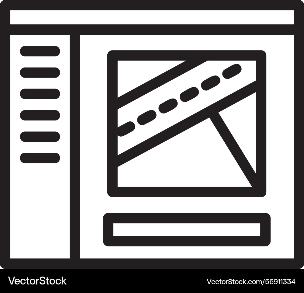 Map linear style icon design vector image