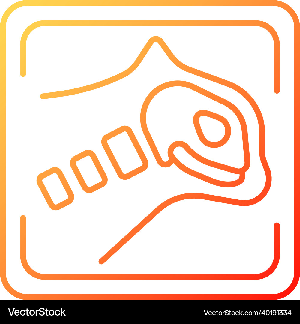 Pet x rays gradient linear icon Pet x rays gradient linear icon vector image