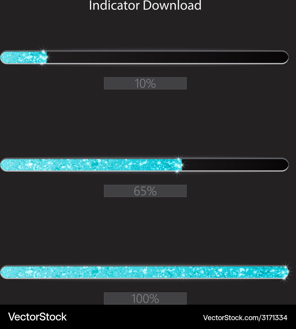 Progress bars Royalty Free Vector Image - VectorStock
