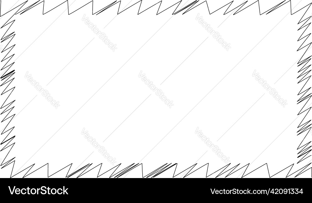 Scribble sketch lines rectangle plane squiggly vector image
