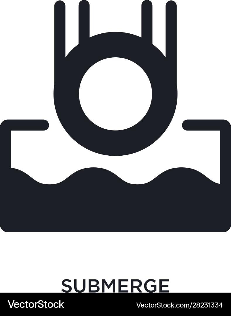 Submerge isolated icon simple element from Vector Image