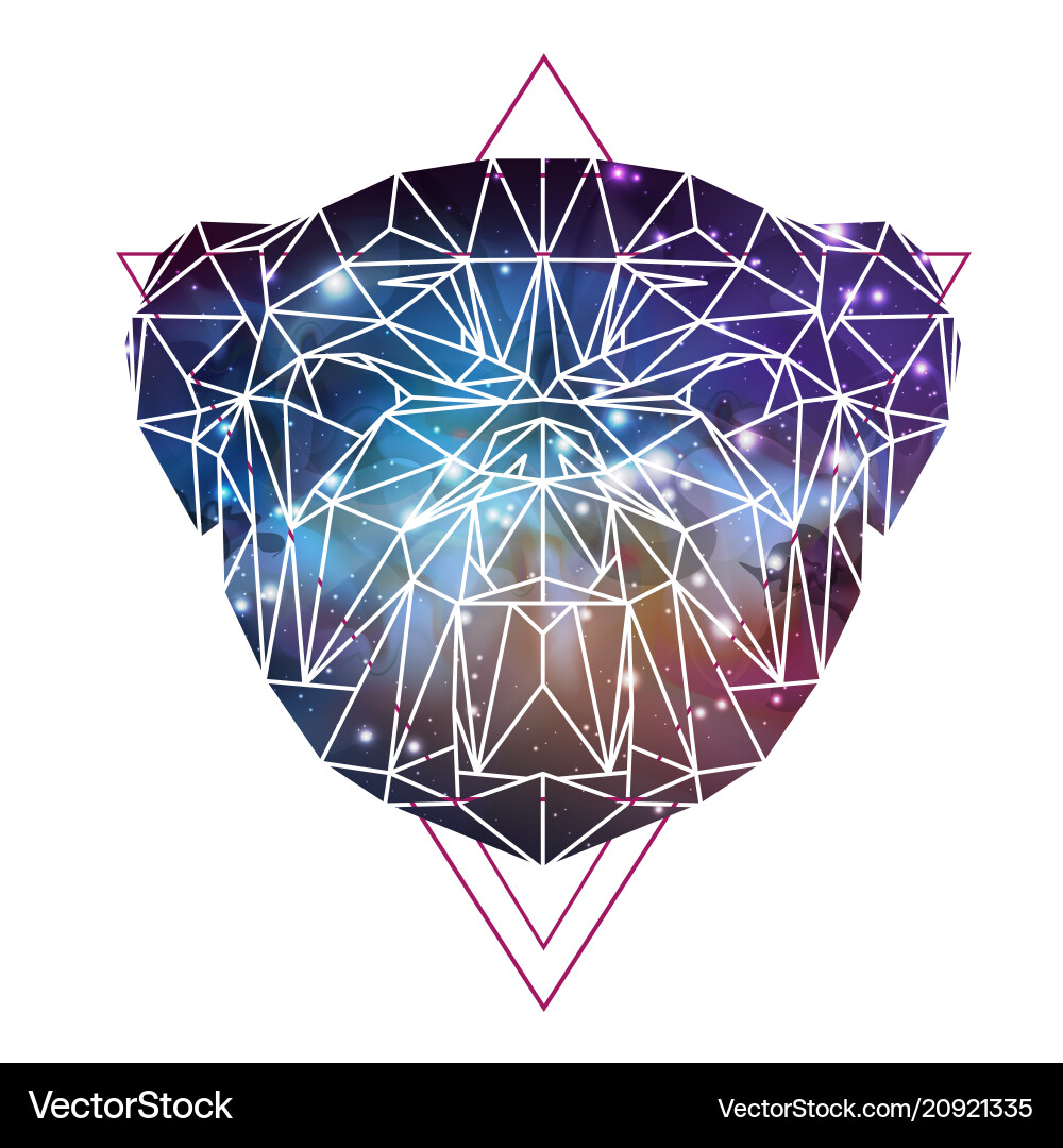 Abstract polygonal tirangle animal bulldog Abstract polygonal tirangle animal bulldog Vector Image