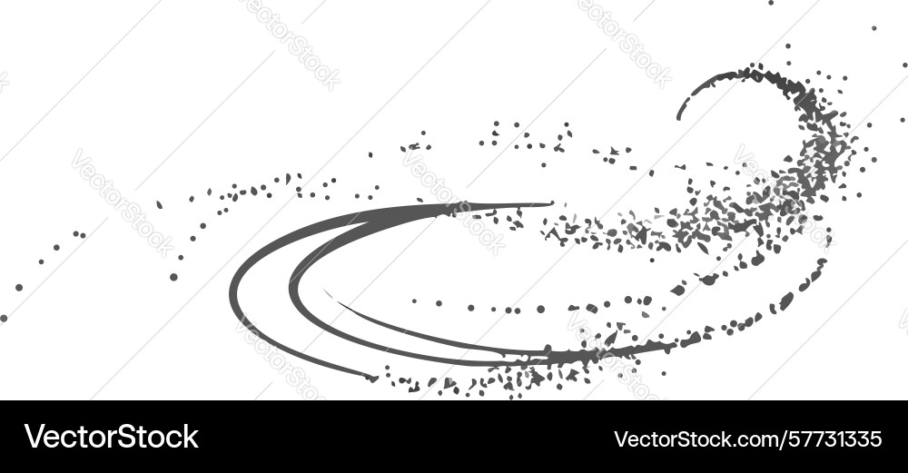 Abstract swirling particles dynamic vortex effect Vector Image
