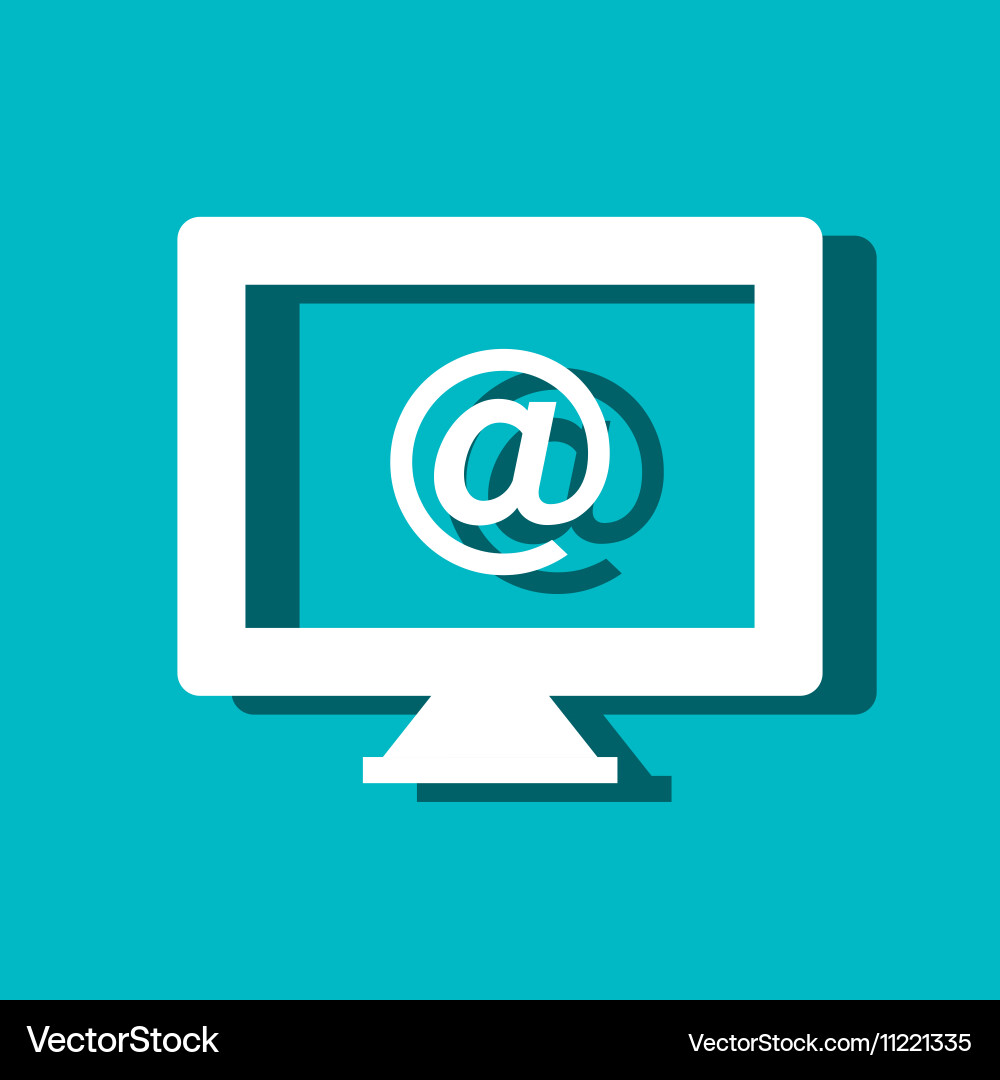 Arroba symbol web button isolated icon Vector Image