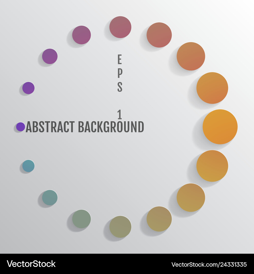 Bright abstract background with circles Vector Image