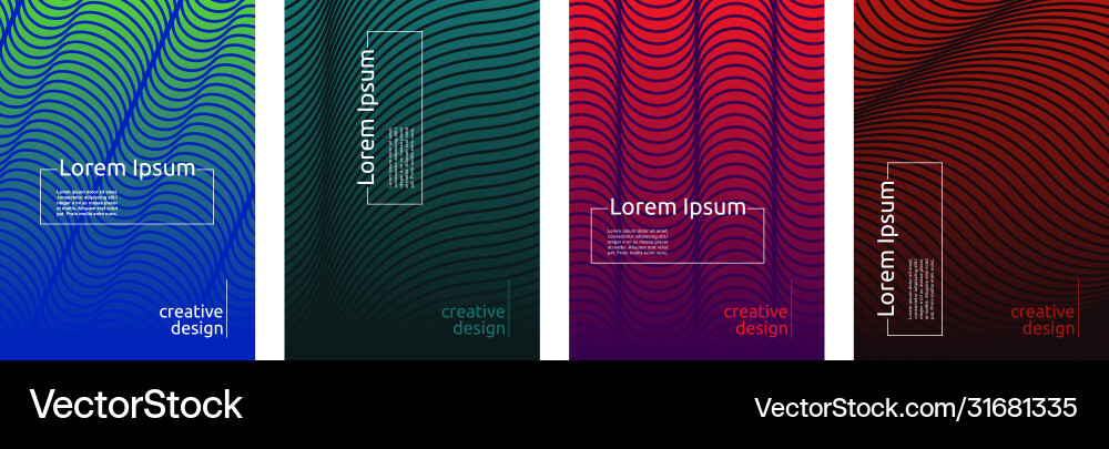 Colorful gradient minimal geometric line pattern Colorful gradient minimal geometric line pattern vector image