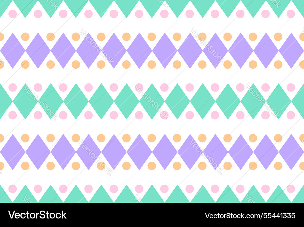 Geometric pattern with diamonds and circles Geometric pattern with diamonds and circles Vector Image