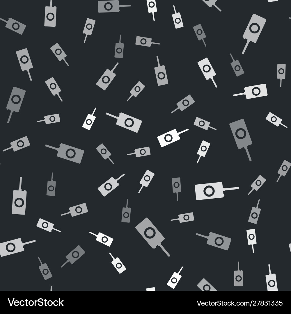 Grey remote control icon isolated seamless pattern Vector Image