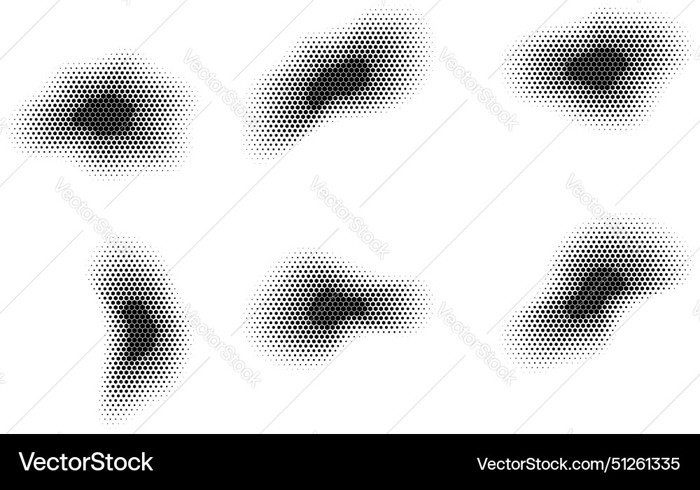 Halftone hexagon pattern reprographic technique Vector Image