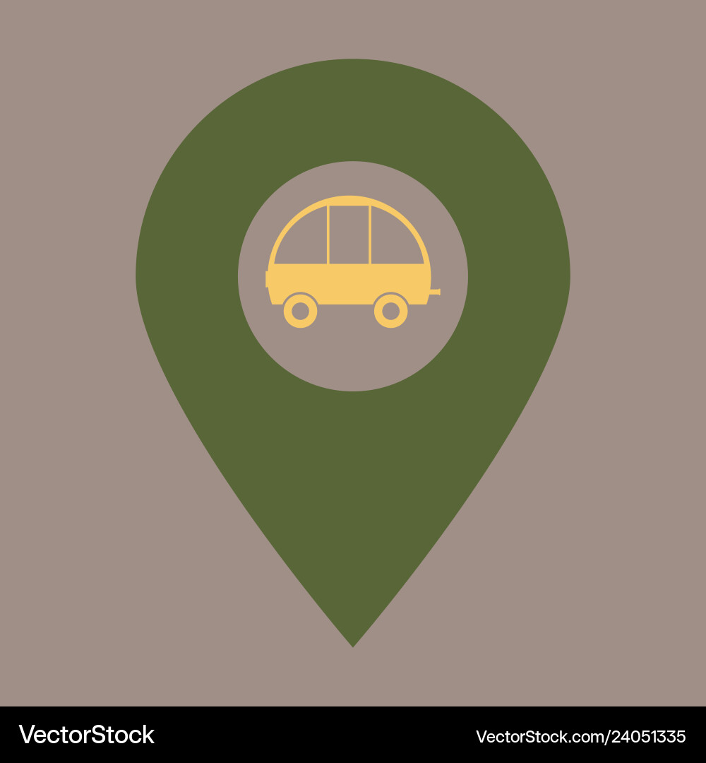 Location icon navigation map gps flat style vector image