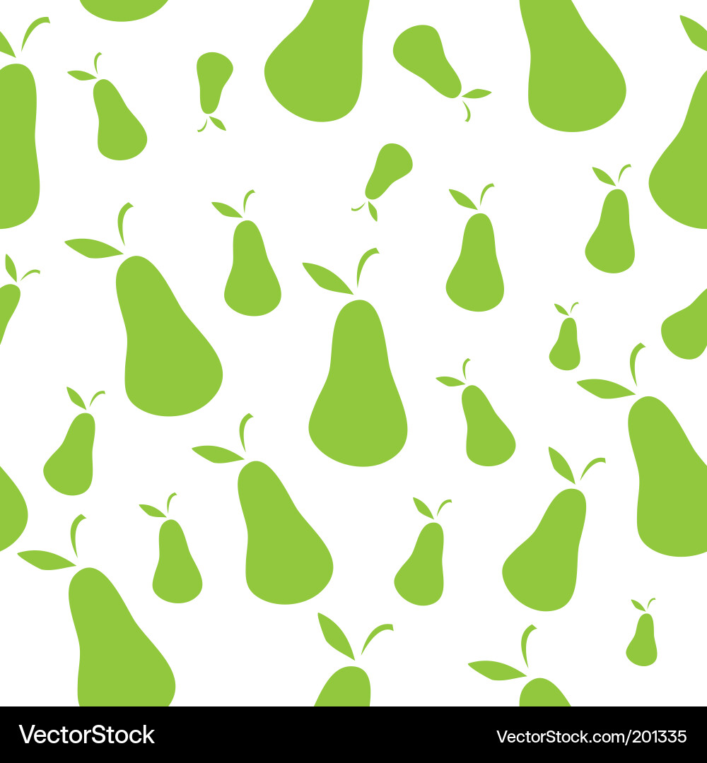Pear Seamless Pattern Vector Image