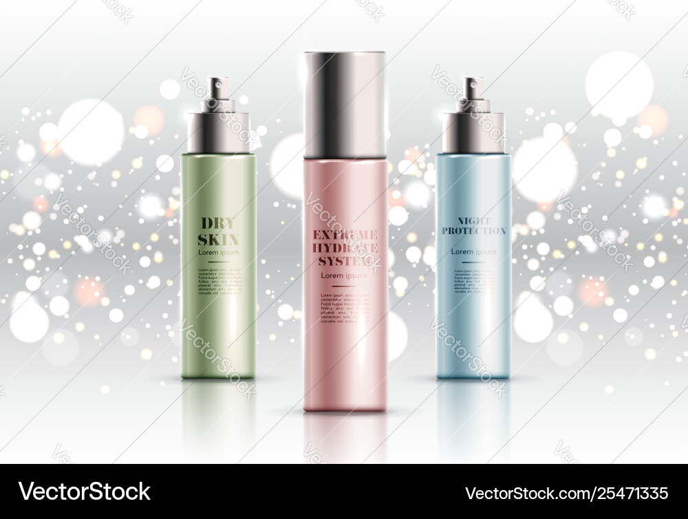 Realistisches elegantes Sprühprodukt für Werbung Realistisches elegantes Sprühprodukt für Werbung vektorbild