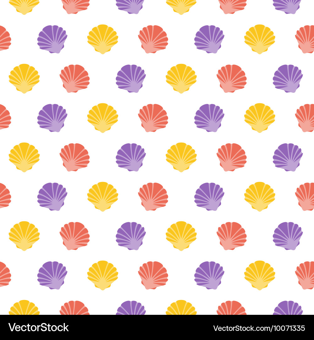 Shell flat pattern vector image