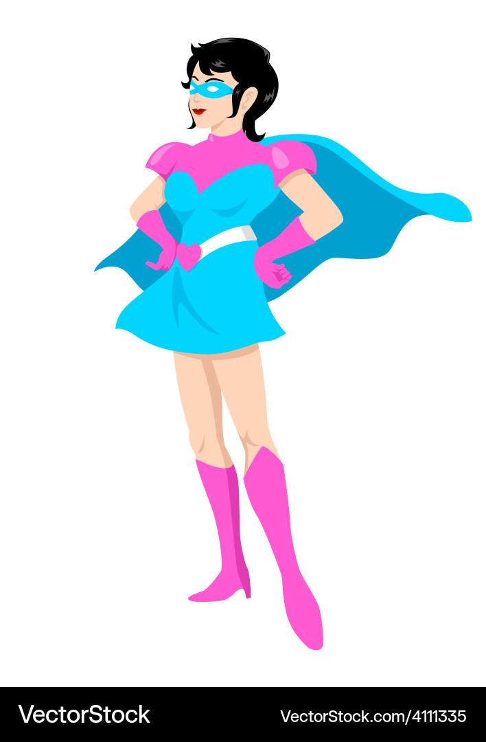 Superhero Woman Vector Image