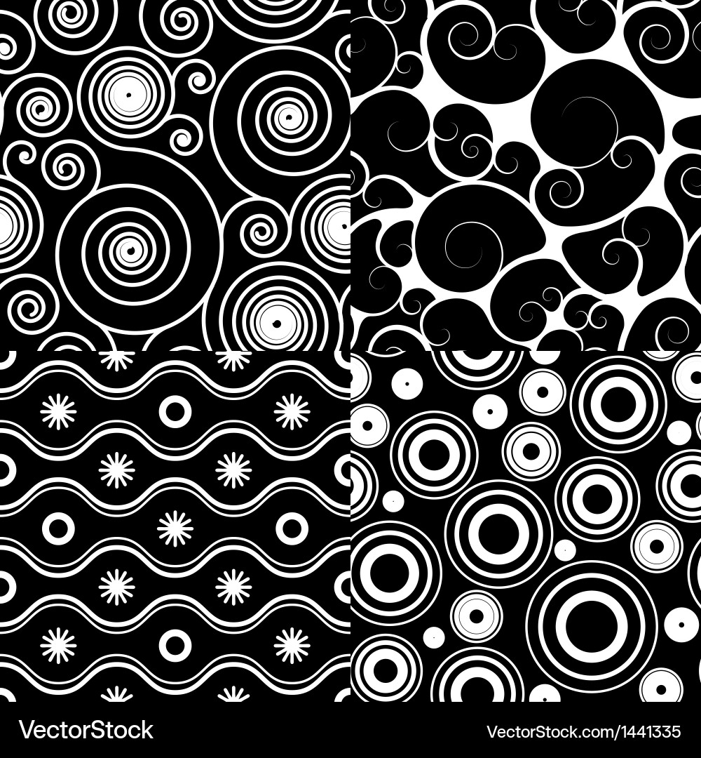 Swirling Circle Patterns Vector Image