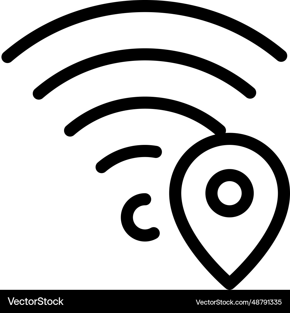 Tracking location easily with wireless connection vector image