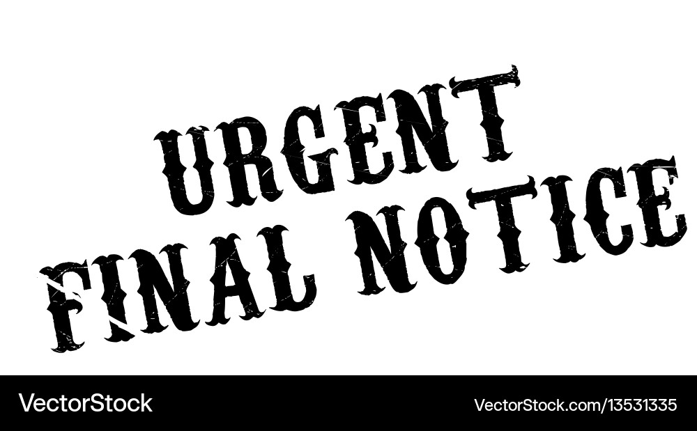 Urgente Endbemerkung Gummistempel Urgente Endbemerkung Gummistempel vektorbild