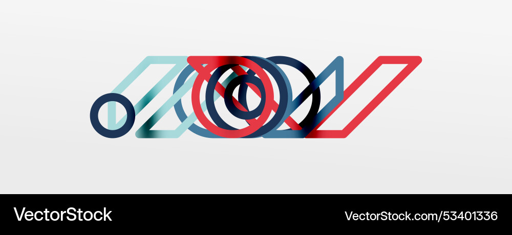 Abstract background - colorful circle lines Abstract background - colorful circle lines Vector Image
