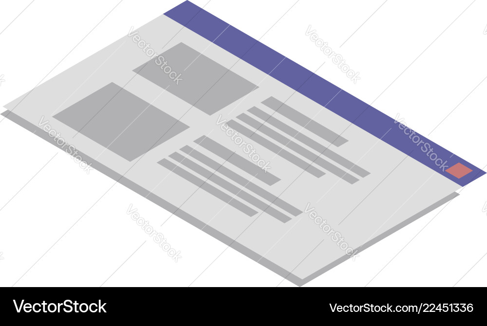 Computer window icon isometric style Computer window icon isometric style vector image