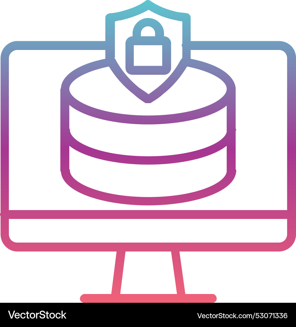 Database line gradient design Vector Image