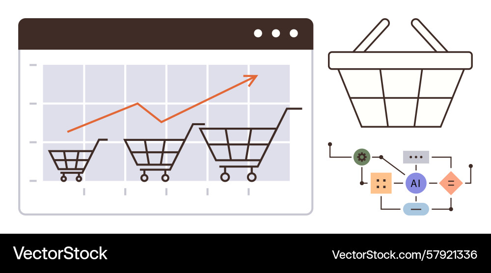 E-commerce growth analytics with ai integration Vector Image