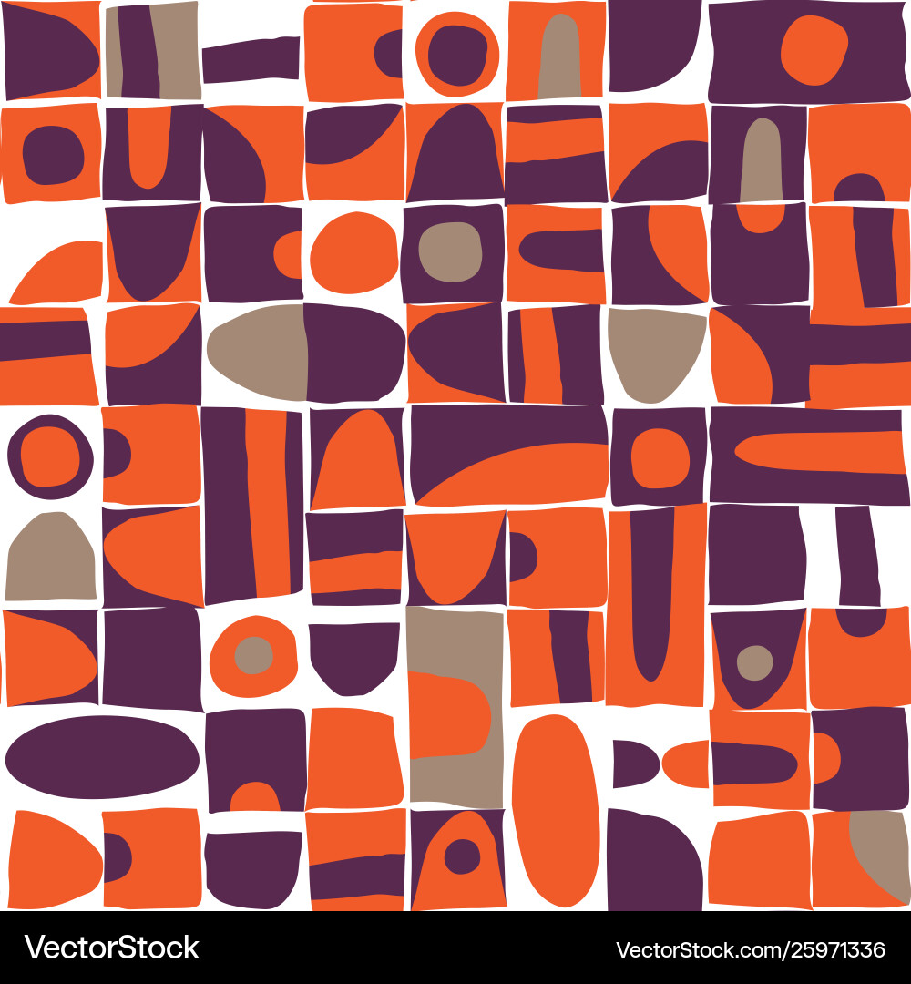 Geometric Shape Pattern - Retro Vibe vector image