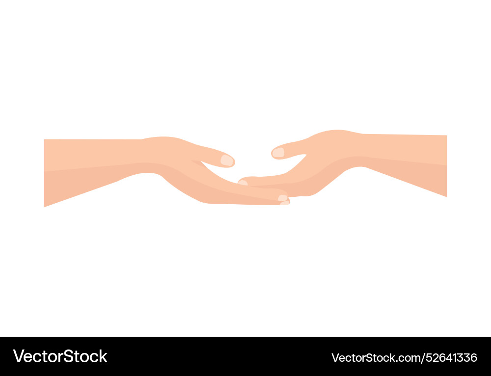 Hand gesture of handing over something Vector Image