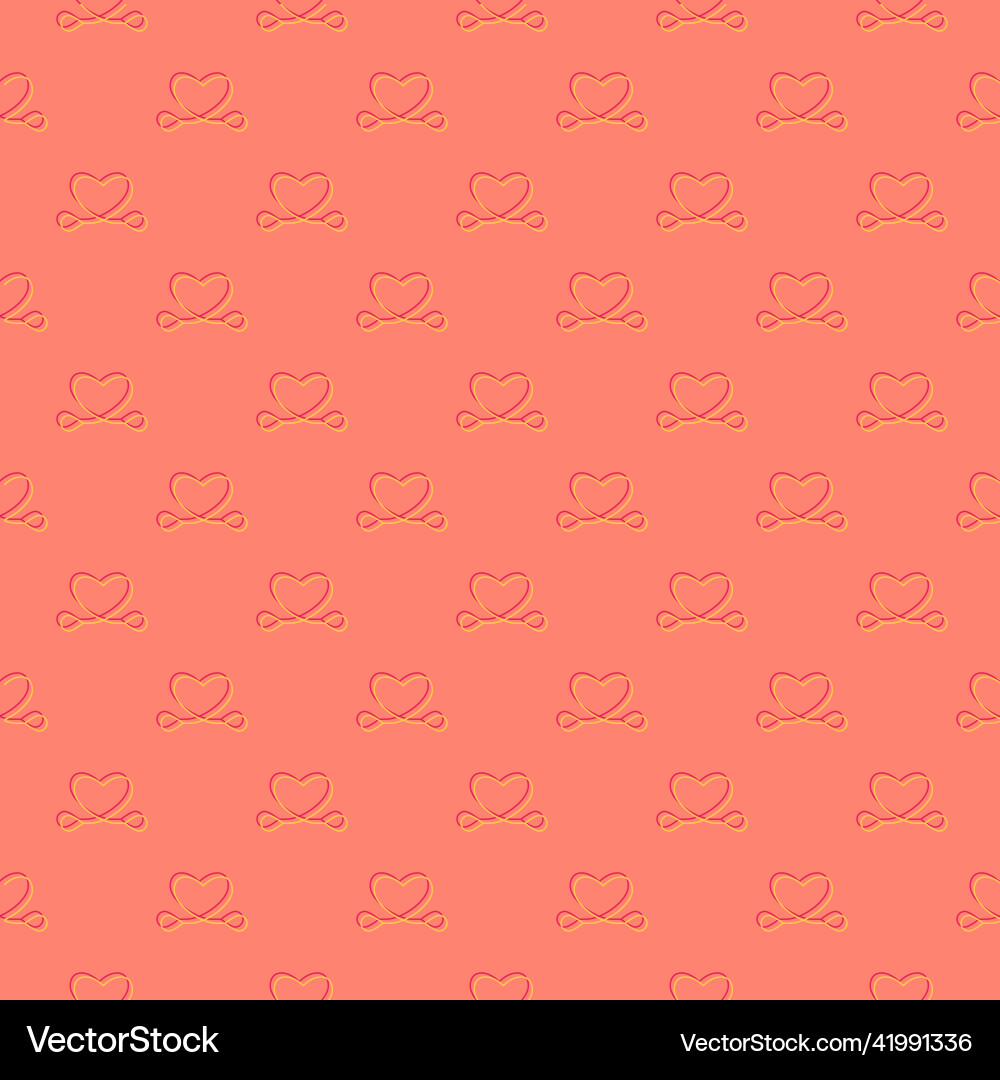 Line art seamless pattern in the form of a heart Vector Image
